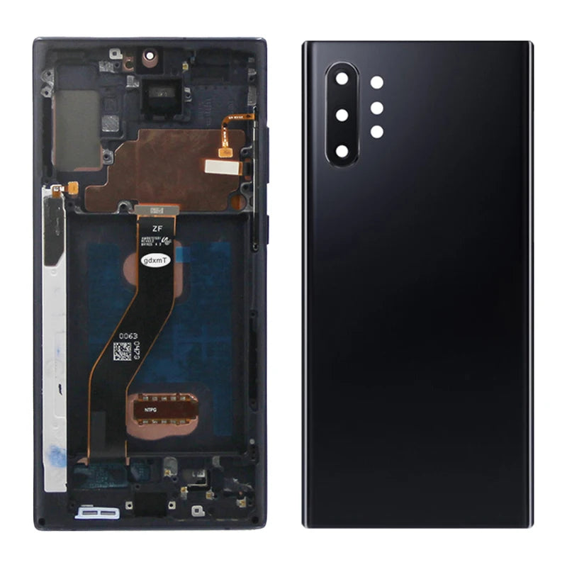 Ekran AMOLED Note 10 Plus do Samsung Galaxy Note10+ N975F Wyświetlacz LCD Ekran dotykowy z ramką Obsługa rysika S Pen Odciski palców