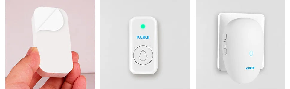 KERUI M521 Wireless Doorbell Outdoor 57 Song 300M Range Smart Home Door Bell Chime Ring 433MHz Waterproof Button Plug and Play