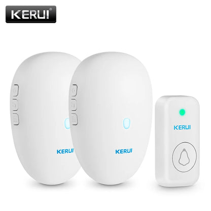 KERUI M521 Wireless Doorbell Outdoor 57 Song 300M Range Smart Home Door Bell Chime Ring 433MHz Waterproof Button Plug and Play