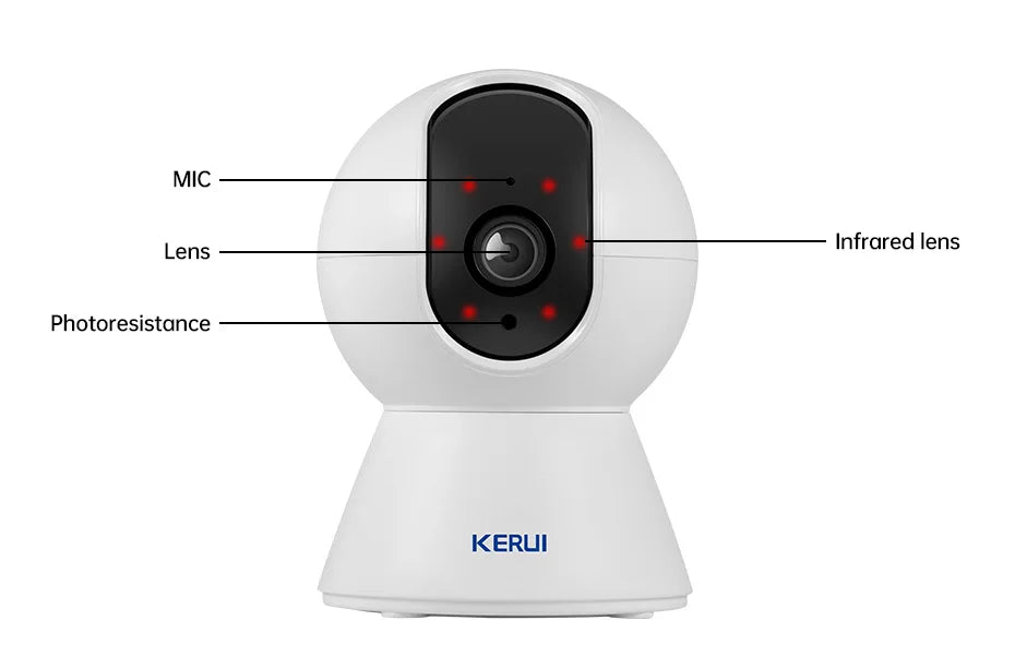 KERUI 5MP 8MP 4K HD Tuya Smart Mini WiFi IP Camera Indoor Wireless Security Home CCTV Surveillance Camera With Auto Tracking