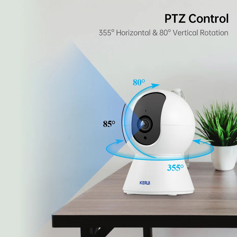 KERUI 5MP 8MP 4K HD Tuya Smart Mini WiFi Kamera IP Wewnętrzna Bezprzewodowa Kamera Bezpieczeństwa Domowego CCTV Z Automatycznym Śledzeniem