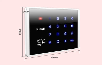 KERUI K16 433MHz bezprzewodowa klawiatura dotykowa RFID do W181 W184 W202 W204 GSM WIFI system alarmowy do domu