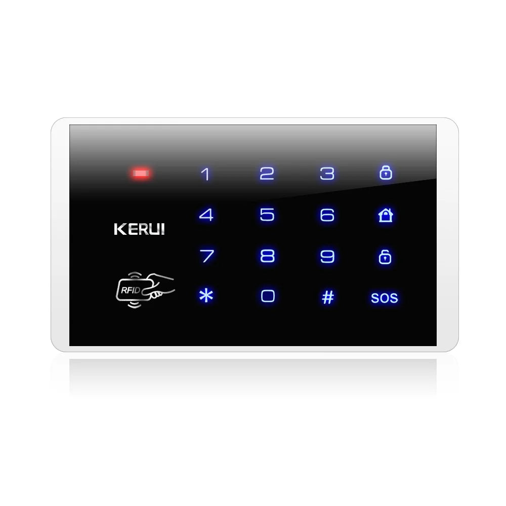 KERUI K16 433MHz bezprzewodowa klawiatura dotykowa RFID do W181 W184 W202 W204 GSM WIFI system alarmowy do domu