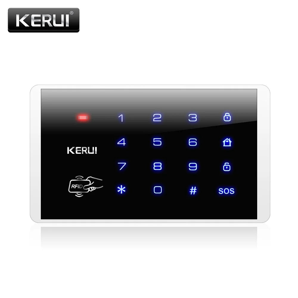 KERUI K16 433MHz bezprzewodowa klawiatura dotykowa RFID do W181 W184 W202 W204 GSM WIFI system alarmowy do domu