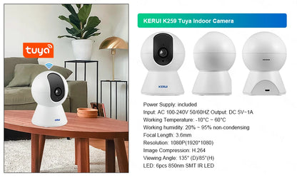 KERUI W204 4G Alarm Kit WIFI GSM Burglar Security Home Alarm System Tuya Smart Control Panel with Home Devices