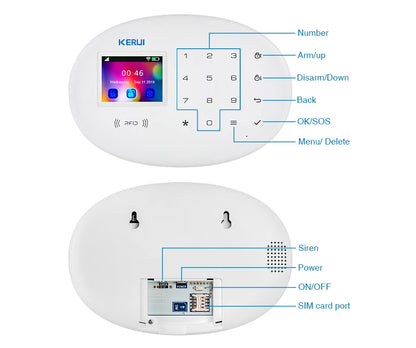 KERUI W204 4G Alarm Kit WIFI GSM Burglar Security Home Alarm System Tuya Smart Control Panel with Home Devices