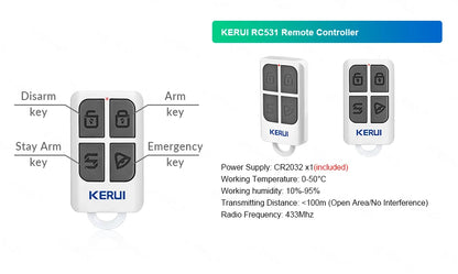 KERUI W204 4G Alarm Kit WIFI GSM Burglar Security Home Alarm System Tuya Smart Control Panel with Home Devices