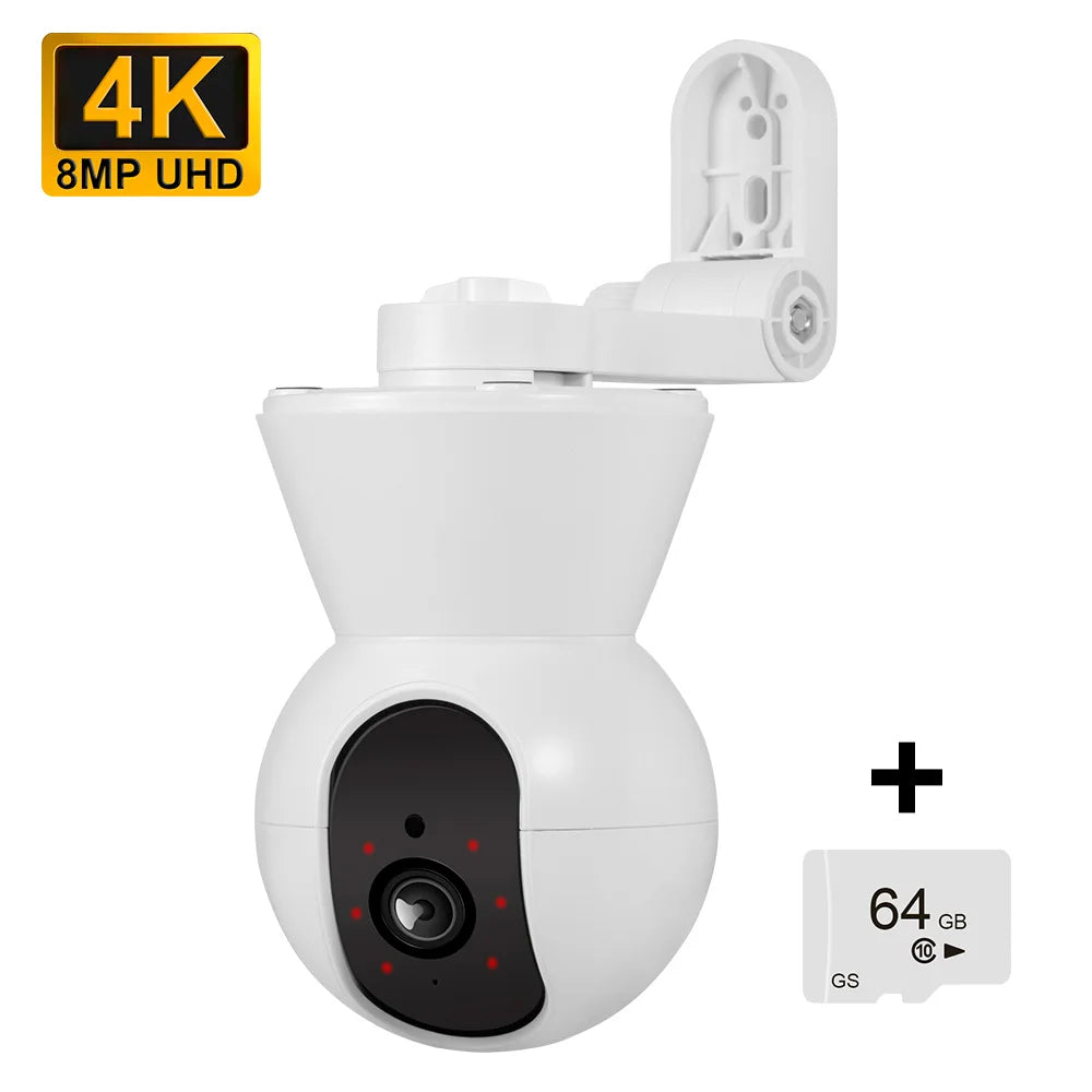 KERUI 4K 8MP Tuya Smart Mini WiFi Kamera IP Automatyczne śledzenie wideo Bezpieczeństwo domowe Nadzór Kot Zwierzęta Pies Kamera Baby Monitor