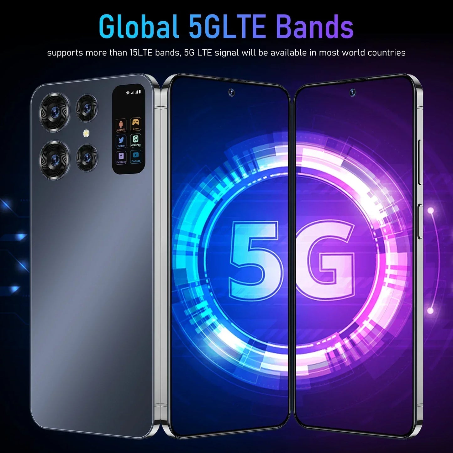 S24 Ultra Global Wersja Smartfon Snapdragon8 Gen2 16G+1T 7000mAh 48+72MP 4G/5G Android Telefon komórkowy Dual SIM Odblokowanie twarzą