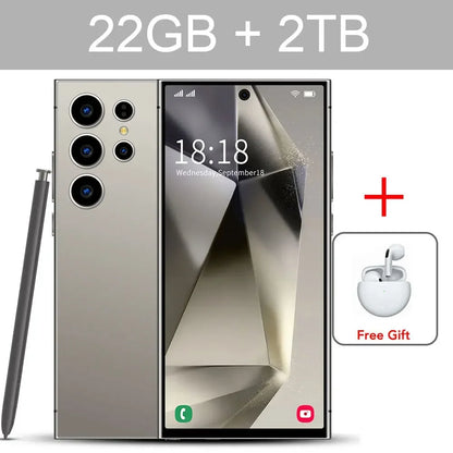 2024 S24 Ultra 7.3HD Global Version Telefony komórkowe Oryginalny smartfon 5G Dual SIM Android 14 Telefon komórkowy 7800mAh 108MP Telefony komórkowe