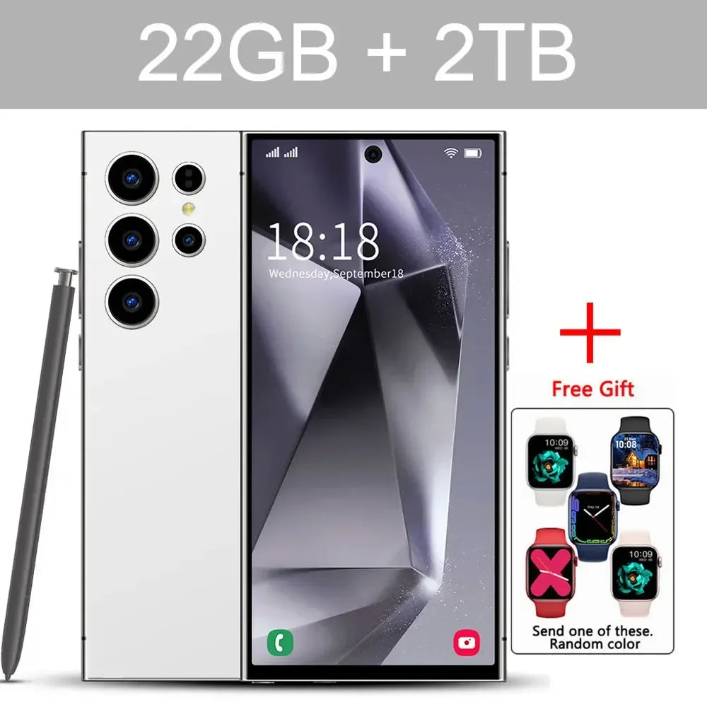 S24 Ultra 7.3HD Cellphones Original Global Version Smartphone 5G Dual SIM Android 14 Cell Phone Snapdragon 8 gen 3 Mobile Phones