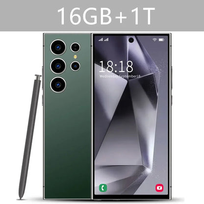 2024 S24 Ultra 7.3HD Global Version Telefony komórkowe Oryginalny smartfon 5G Dual SIM Android 14 Telefon komórkowy 7800mAh 108MP Telefony komórkowe