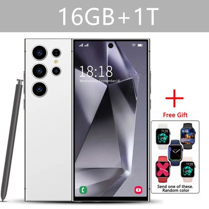 Nowe telefony komórkowe S24 Ultra 7.3HD Wersja globalna 4G 5G Oryginalny smartfon Dual SIM Android 14 Telefon komórkowy 7800mAh Telefony komórkowe