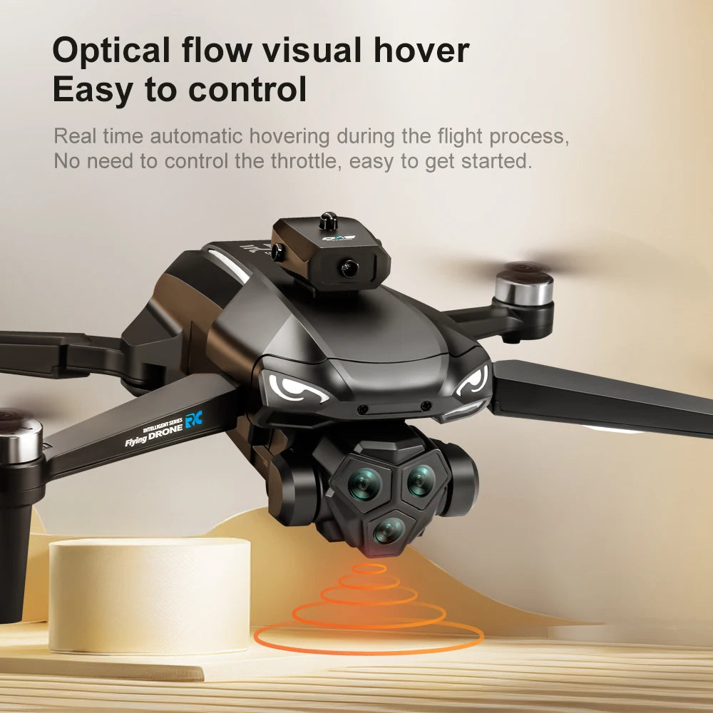 Drones with HD Three Cameras M33 360°Obstacle Avoidance Zoom Screen RC WIFI 20Min ESC  Brushless FPV Drone Toys