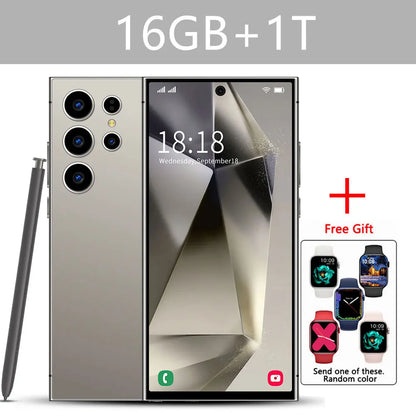 Nowe telefony komórkowe S24 Ultra 7.3HD Wersja globalna 4G 5G Oryginalny smartfon Dual SIM Android 14 Telefon komórkowy 7800mAh Telefony komórkowe