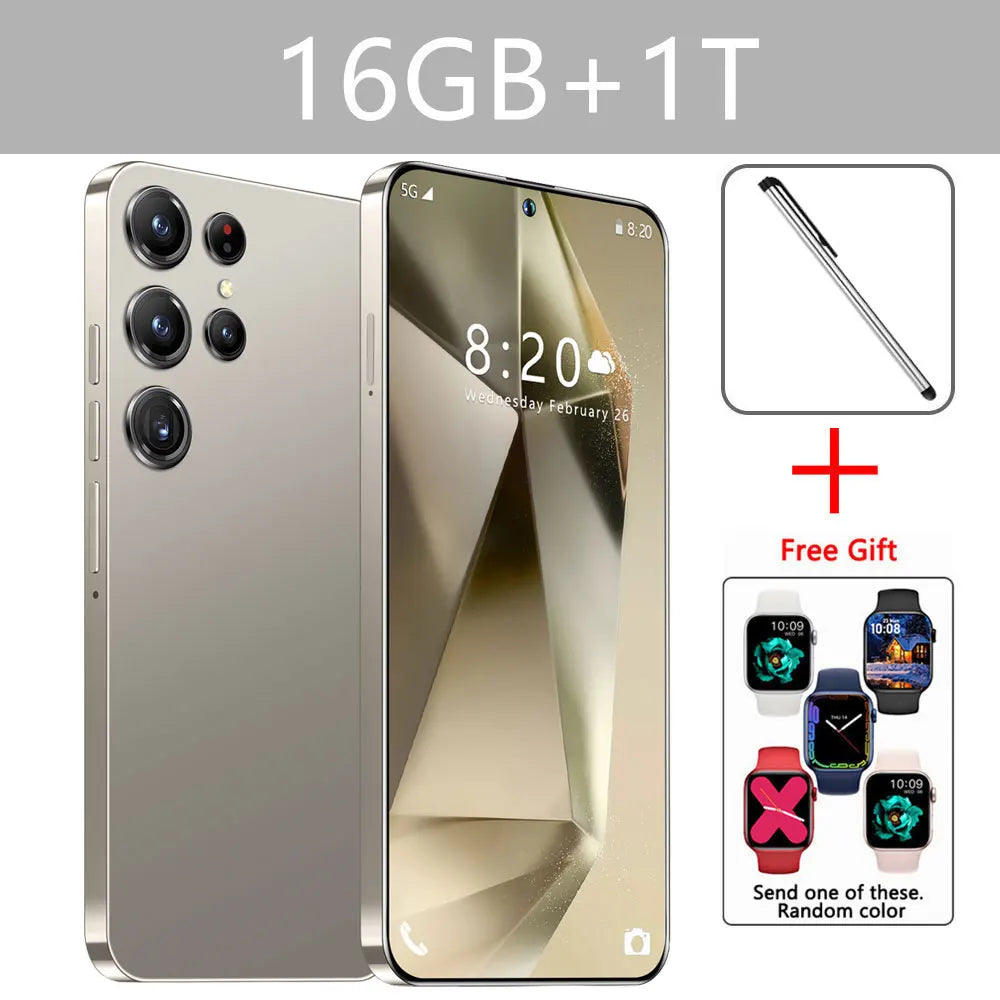 New Original S24 Ultra Smartphone 5G 7.0'' 16G+1T Android Cell Phone Dual Sim Face Unlocked Mobile Phone Cellphones Tablet Tab