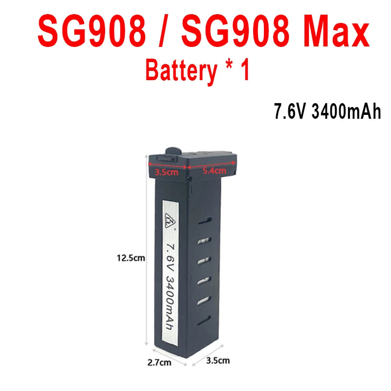 ZLL Dron SG906 Max2/Max1/Max Battery SG908 PRO/Max Drone Battery 7.6V 3400mAh/5000mAh Large Capacity SG906 Drone Accessories