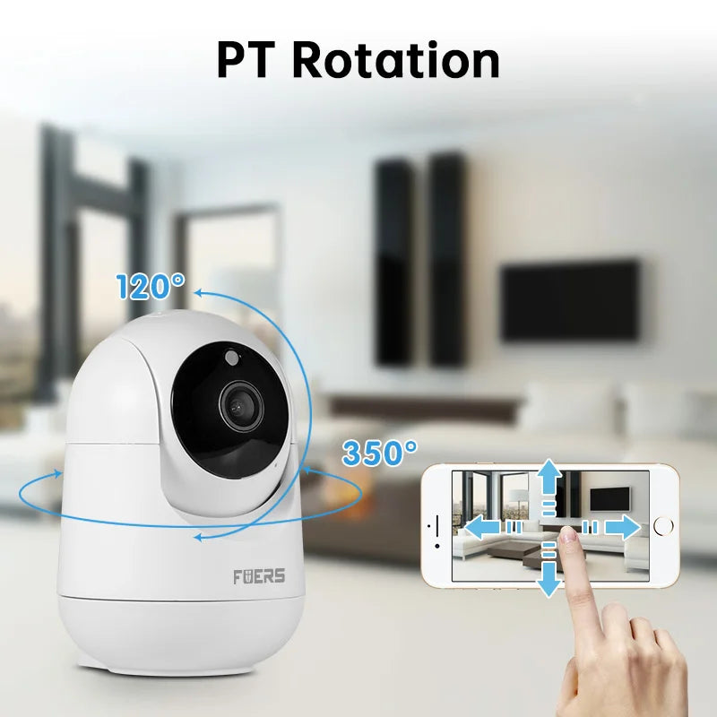 Kamera FUERS 4K 8MP WiFi IP z regulowanym uchwytem Tuya Smart Home Security Bezprzewodowa kamera monitorująca Baby Monitor Mini Cam