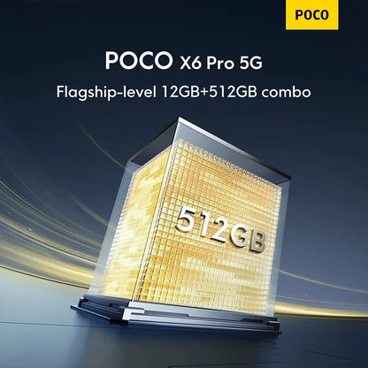 Global Version POCO X6 Pro MediaTek Dimensity 8300-Ultra CrystalRes 120Hz FIow AMOLED Display 64MP Triple Camera OIS 67W 5000mAh