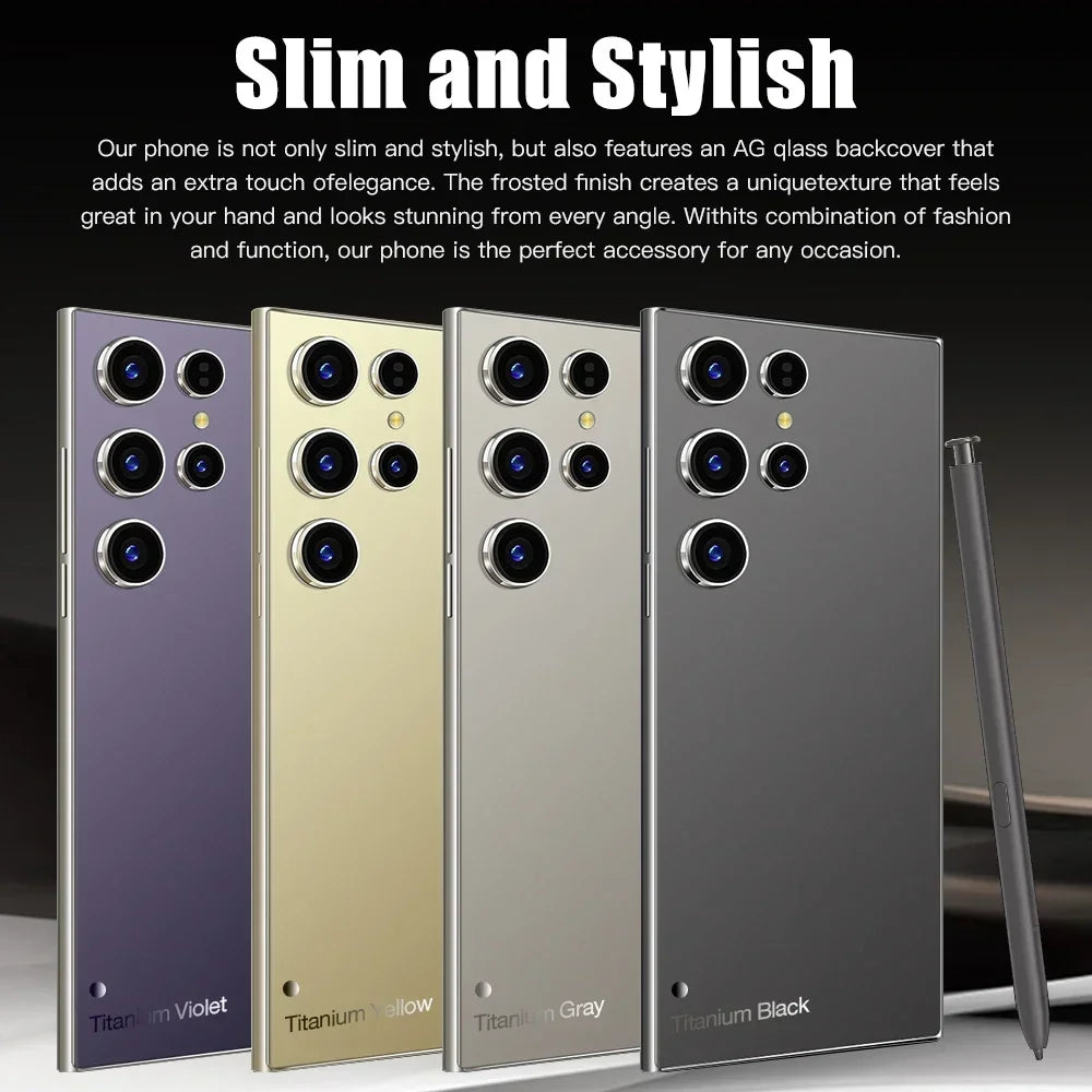 2025 New Original Global Version Mobile phone S24 Ultra smartphone 5g 7.3inch HD 16G+1T 7800mAh Face unlocked 108MP Camera