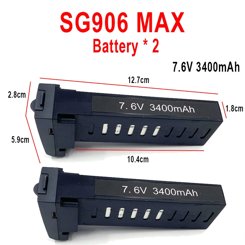 ZLL Dron SG906 Max2/Max1/Max Battery SG908 PRO/Max Drone Battery 7.6V 3400mAh/5000mAh Large Capacity SG906 Drone Accessories