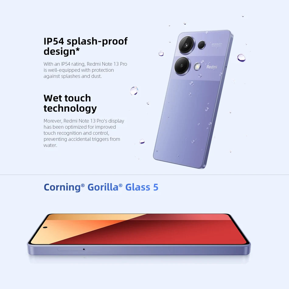 Global Version Xiaomi Redmi Note 13 Pro 4G 200MP OIS Camera 67W Helio G99 Ultra Smartphone 5 NFC 120Hz AMOLED