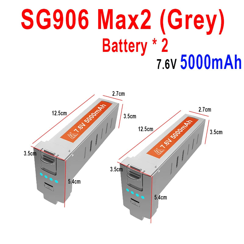 ZLL Dron SG906 Max2/Max1/Max Battery SG908 PRO/Max Drone Battery 7.6V 3400mAh/5000mAh Large Capacity SG906 Drone Accessories