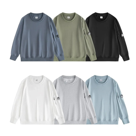 Round Neck Sweatshirt Men Women's CP Functional Lens Round Lens Outdoor Casual CP Sleeves Zipper Cross-Border Lens