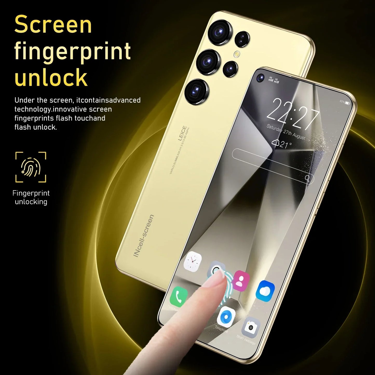 2025 new Phones S25 Ultra 7.3 HD Screen Phone Original 22G+2T 5G Dual Sim Celulares Android Unlocked 78MP+108MP 7800mAh mobile