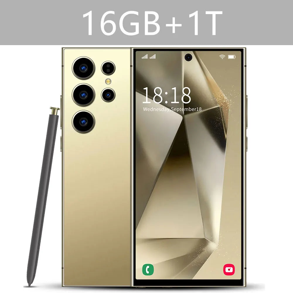 Nowe telefony komórkowe S24 Ultra 7.3HD Wersja globalna 4G 5G Oryginalny smartfon Dual SIM Android 14 Telefon komórkowy 7800mAh Telefony komórkowe