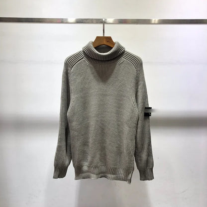 Basic Polo/Turtle Neck Knit Sweater Loose Fit Wide Range Of Sizes Multicolor Options For Men And Women High Street Style