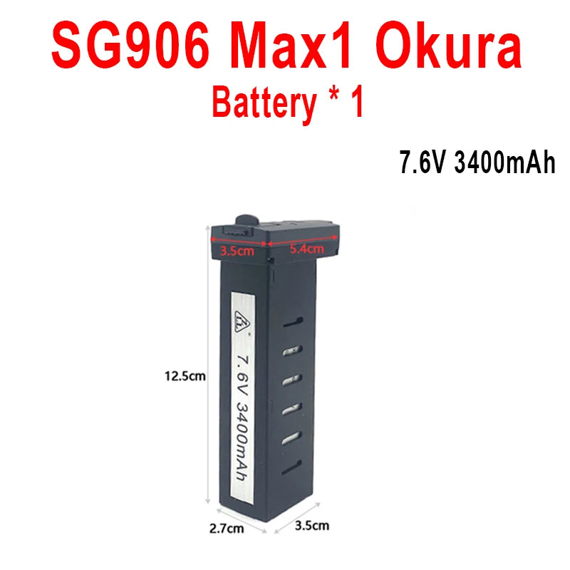 ZLL Dron SG906 Max2/Max1/Max Battery SG908 PRO/Max Drone Battery 7.6V 3400mAh/5000mAh Large Capacity SG906 Drone Accessories