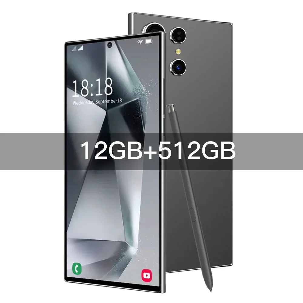 2025 New Original Global Version Mobile phone S24 Ultra smartphone 5g 7.3inch HD 16G+1T 7800mAh Face unlocked 108MP Camera