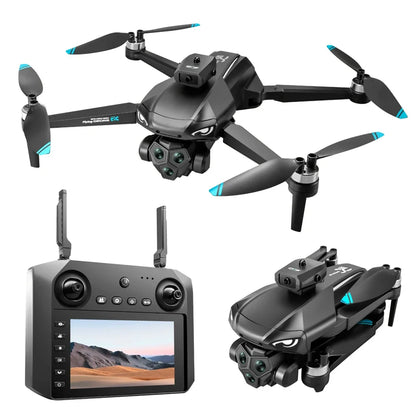 Drones with HD Three Cameras M33 360°Obstacle Avoidance Zoom Screen RC WIFI 20Min ESC  Brushless FPV Drone Toys