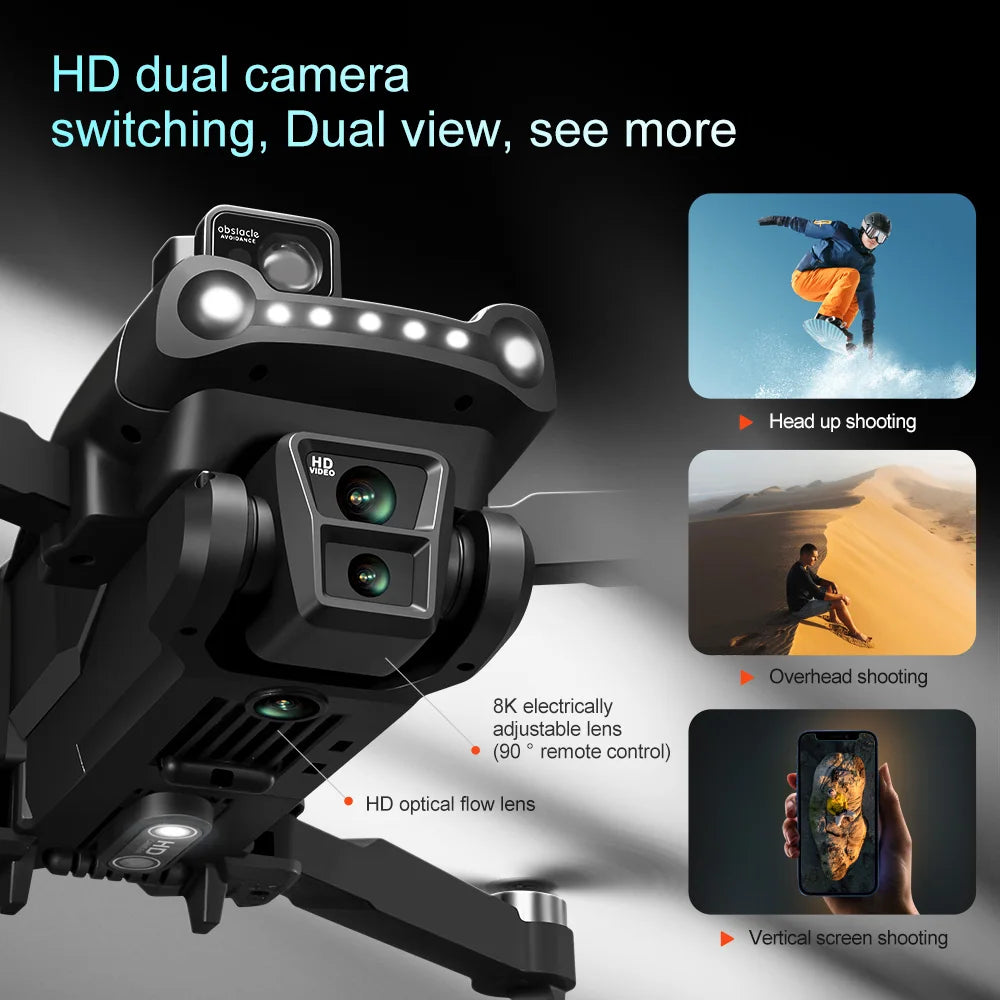 V198 GPS Drone For Xiaomi with 8k professional HD camera 5G WiFi Obstacle Avoidance Optical Flow Brushless Foldable Quadcopter