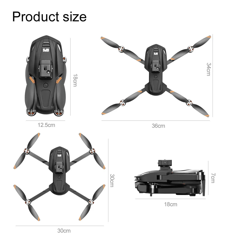 Nowy dron V168 Profesjonalny Trzy kamery 8K Szerokokątny Optyczny GPS Lokalizacja Czterokierunkowy Unikanie Przeszkód Quadcopter Dla XIAOMI