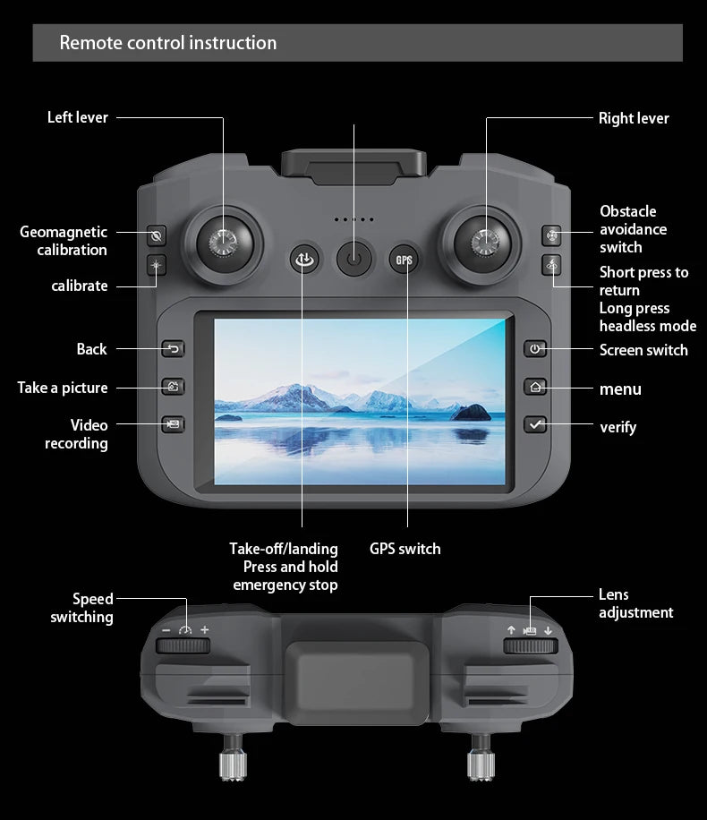 4,5-calowy ekran LCD Profesjonalna fotografia lotnicza