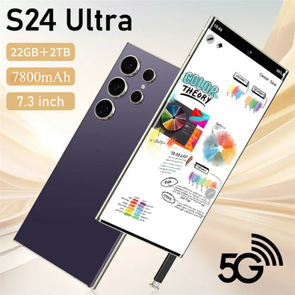 S24 Ultra 7.3HD Telefony komórkowe Oryginalna wersja globalna Smartfon 5G Dual SIM Android 14 Telefon komórkowy Snapdragon 8 gen 3 Telefony komórkowe