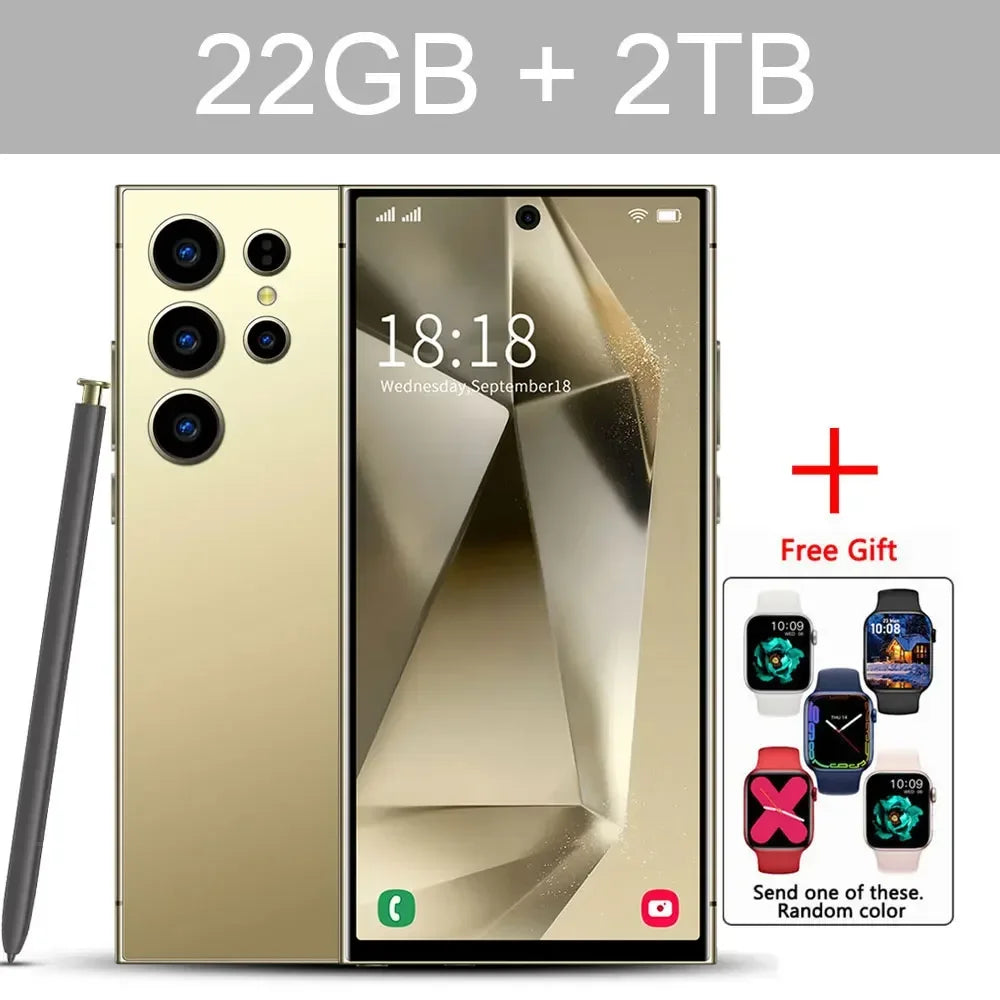 S24 Ultra 7.3HD Telefony komórkowe Oryginalna wersja globalna Smartfon 5G Dual SIM Android 14 Telefon komórkowy Snapdragon 8 gen 3 Telefony komórkowe