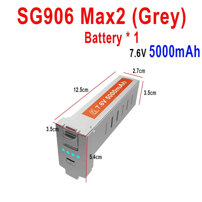 ZLL Dron SG906 Max2/Max1/Max Battery SG908 PRO/Max Drone Battery 7.6V 3400mAh/5000mAh Large Capacity SG906 Drone Accessories