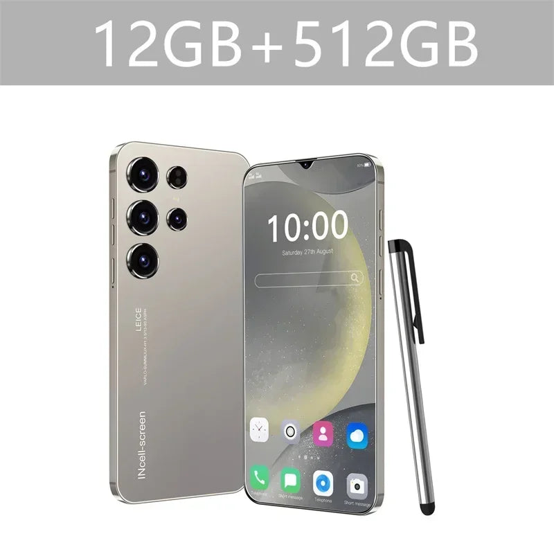 Oryginalny S24 Ultra Smartphone 5G 7.0 HD 16G+1T Android 14 Telefon komórkowy Dual Sim Face Unlocked Telefon komórkowy Telefony komórkowe Telefon