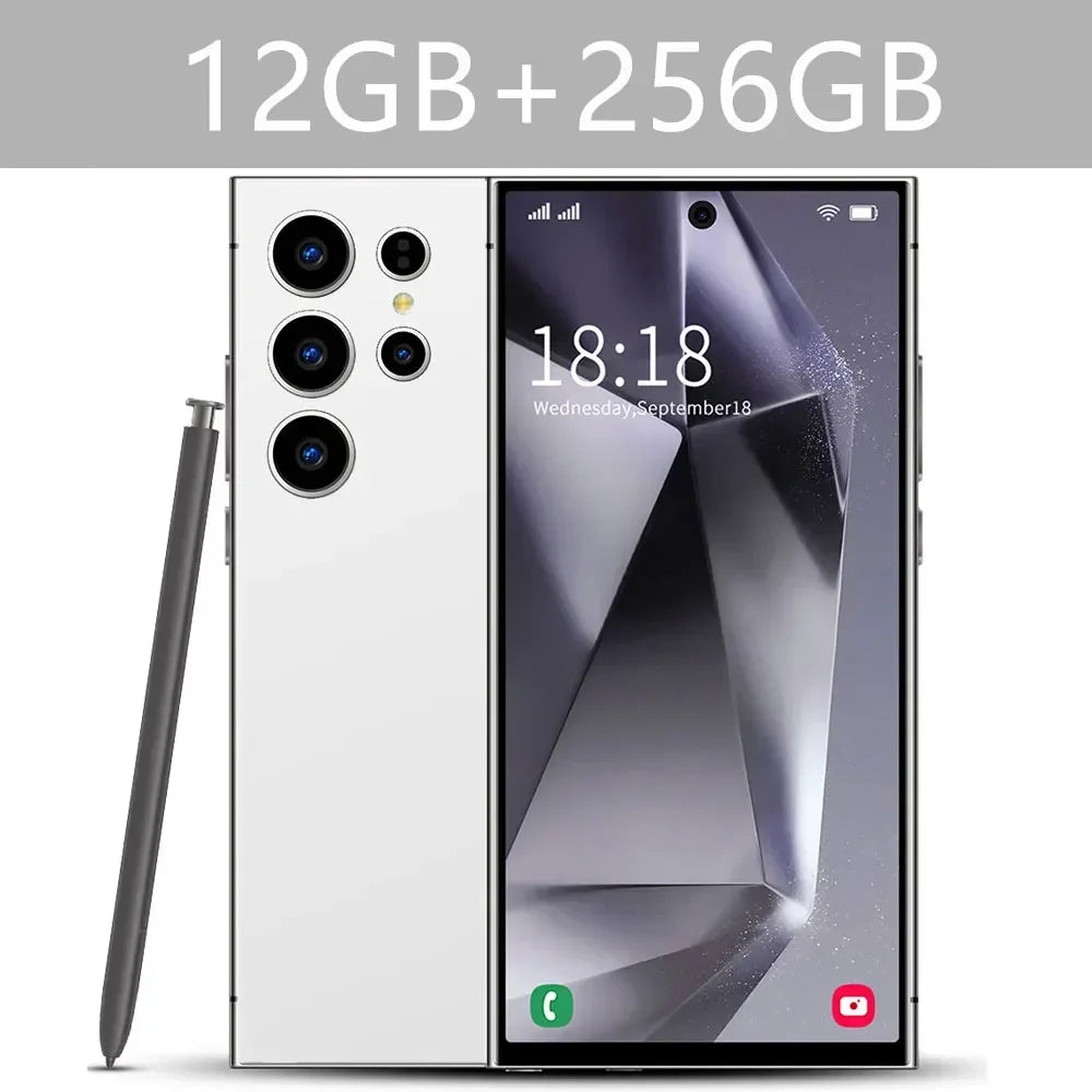 2024 S24 Ultra 7.3HD Global Version Telefony komórkowe Oryginalny smartfon 5G Dual SIM Android 14 Telefon komórkowy 7800mAh 108MP Telefony komórkowe