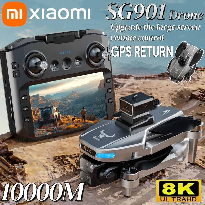 Xiaomi NEW SG901 MAX GPS Drone Professional 8K Aerial Avoiding Obstacle With Large Screen Remote Control Folding Brushless Drone