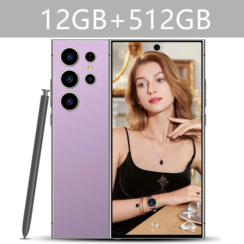 Nowe telefony komórkowe S24 Ultra 7.3HD Wersja globalna 4G 5G Oryginalny smartfon Dual SIM Android 14 Telefon komórkowy 7800mAh Telefony komórkowe