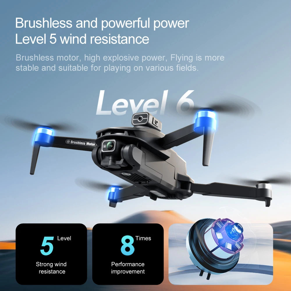 2025 V168 Pro MAX GPS Drone 8K Professional HD Camera 5G WIFI FPV 360° Obstacle Avoidance Brushless Large Screen RC Quadcopter