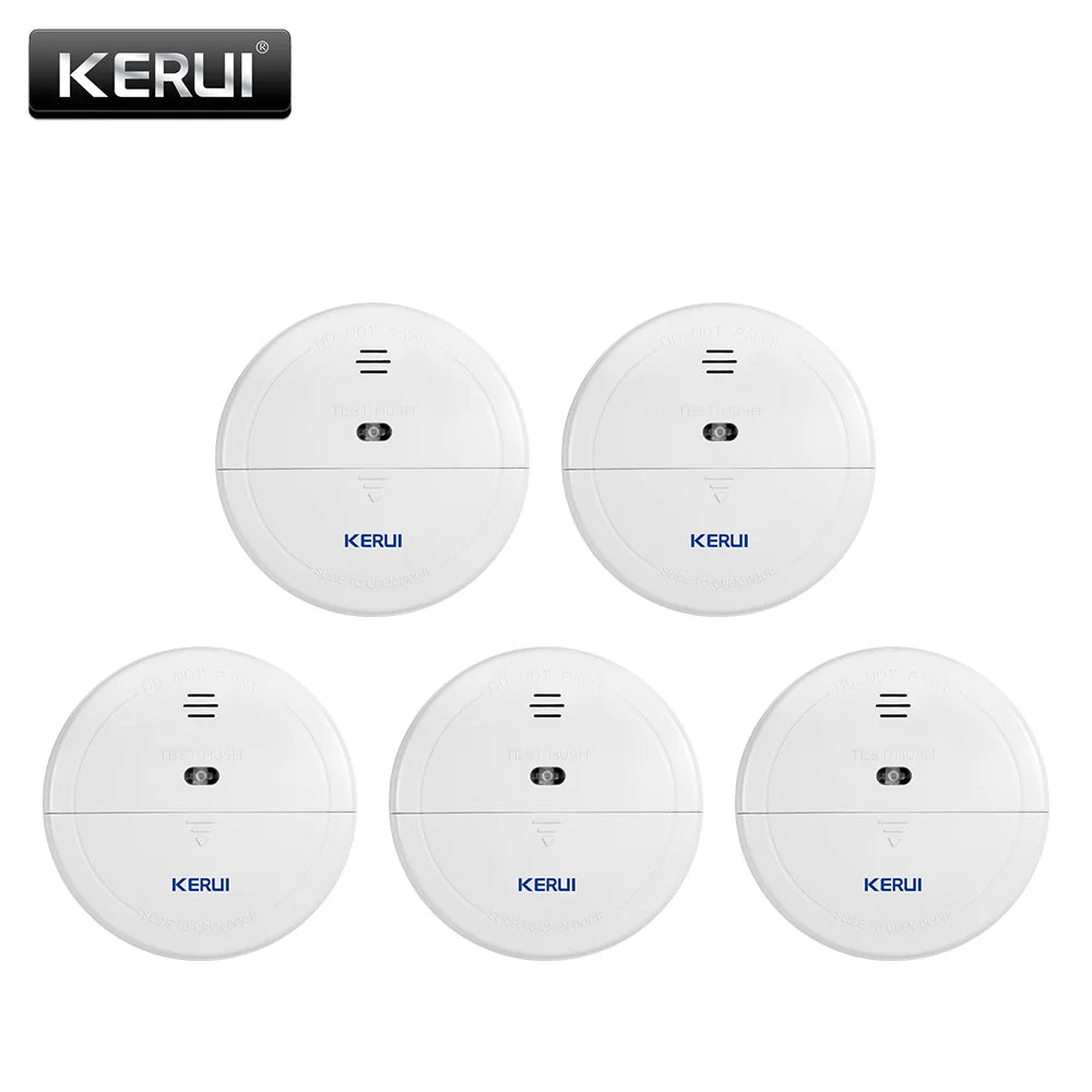 KERUI 5/10pcs 433MHZ Wireless Home Fire Smoke Sensor Detector Security Work With GSM Wifi Alarm System