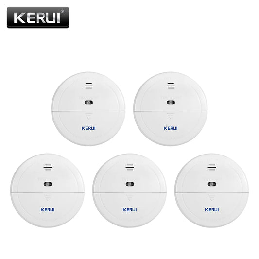 KERUI 5/10pcs 433MHZ Wireless Home Fire Smoke Sensor Detector Security Work With GSM Wifi Alarm System