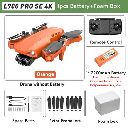 L900 PRO SE Drone 4K Professional GPS 5G WIFI Brushless Motor Dual Camera Dron Fodable RC Quadcopter FPV Helicopter L900 SE MAX