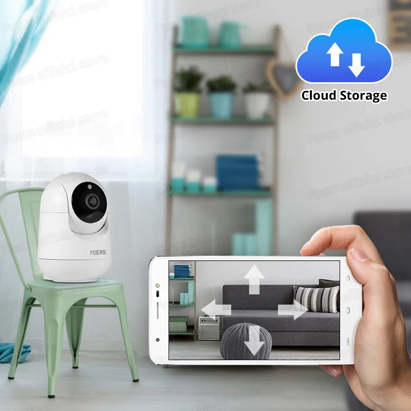 Kamera FUERS 4K 8MP WiFi IP z regulowanym uchwytem Tuya Smart Home Security Bezprzewodowa kamera monitorująca Baby Monitor Mini Cam