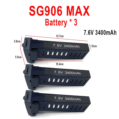 ZLL Dron SG906 Max2/Max1/Max Battery SG908 PRO/Max Drone Battery 7.6V 3400mAh/5000mAh Large Capacity SG906 Drone Accessories